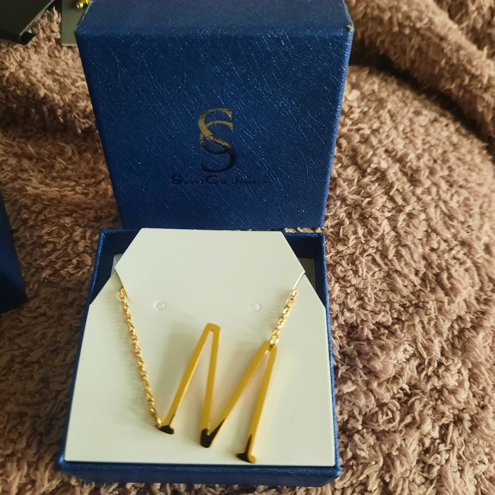 Multiple options: Savvy Cie Jewels 14k Gold Plated Initial Letter Necklace